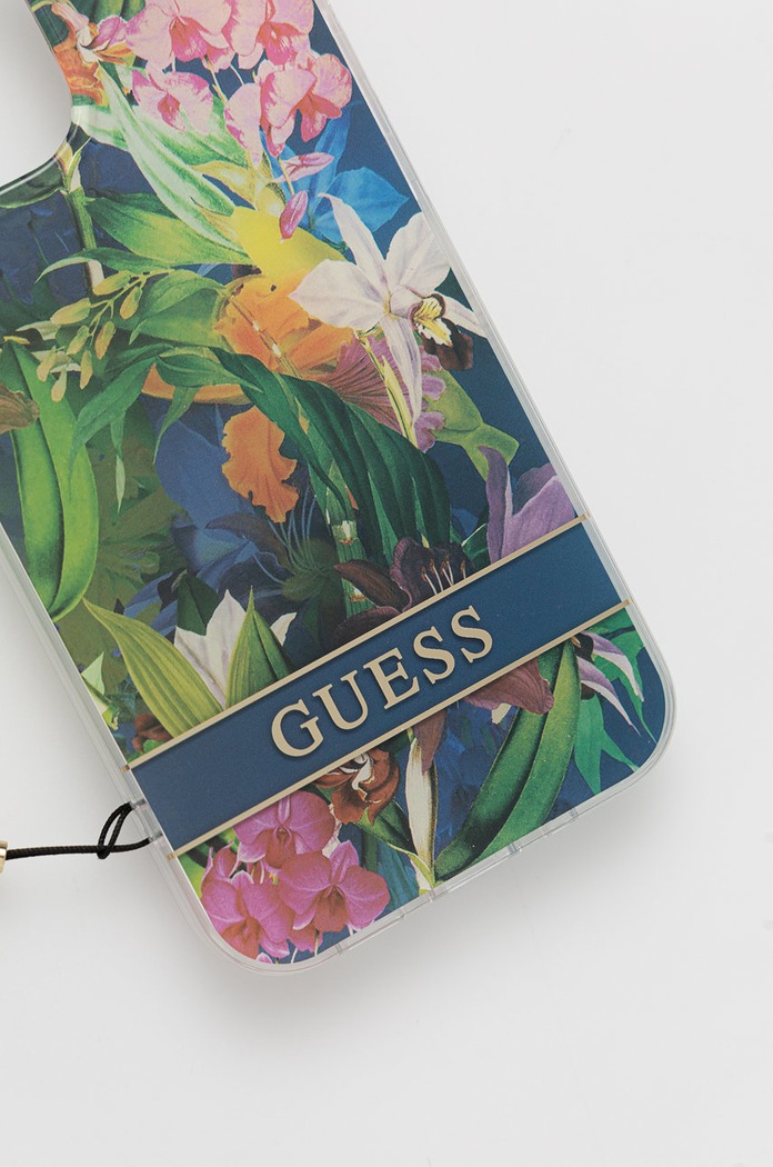 Guess Etui na telefon iPhone 13 mini 5,4'' GUHCP13SHFLSB niebieski AA00