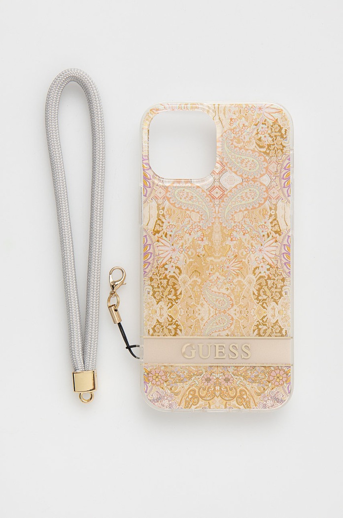 Guess etui na telefon iPhone 13 mini 5,4'' na telefon złoty GUHCP13SHFLSD