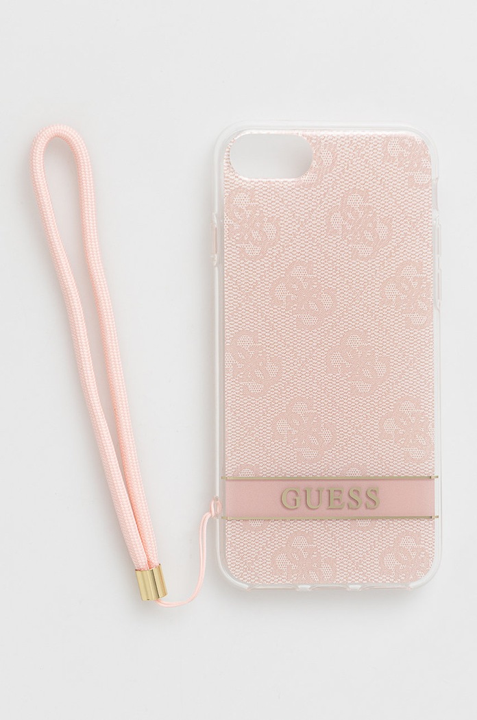Guess Etui na telefon iPhone SE 2022 / SE 2020 / 7/ 8 różowy GUOHCI8H4STP