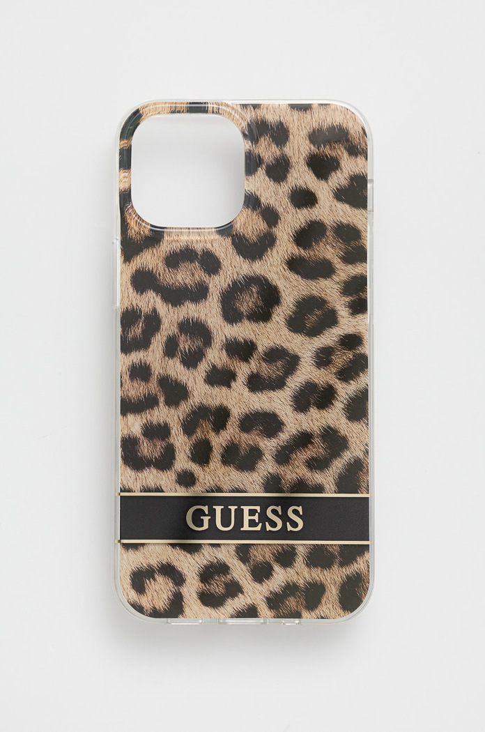 Guess Etui na telefon iPhone 13 mini 5,4'' brązowy GUHCP13SHSLEOW