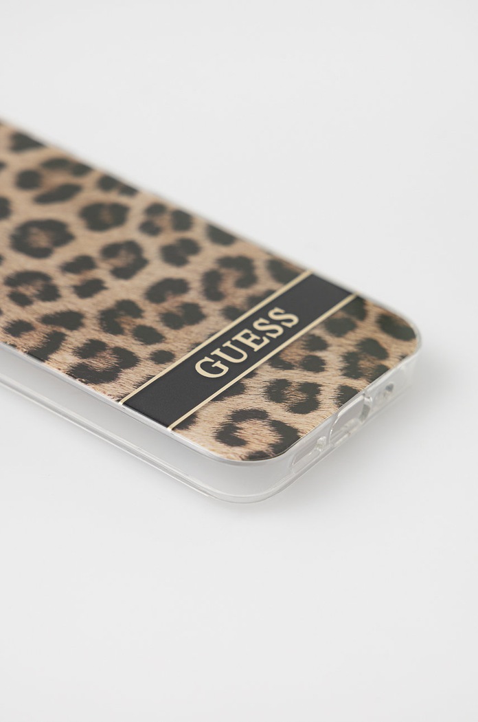 Guess Etui na telefon iPhone 13 mini 5,4'' GUHCP13SHSLEOW brązowy AA00