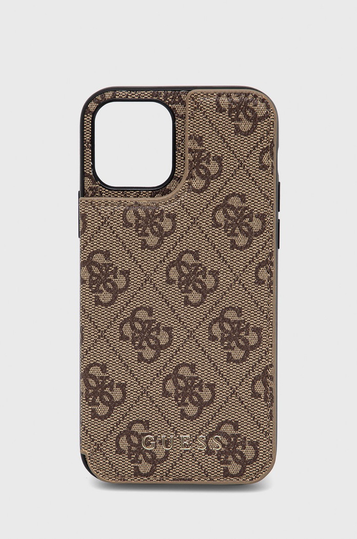 Guess Etui na telefon iPhone 12/12 Pro 6,1'' brązowy GUHCP12MCB4GB