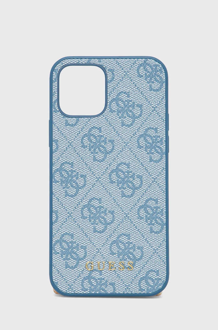 Guess etui na telefon iPhone 12 / 12 Pro 6,1'' na telefon niebieski GUHCP12MG4GFBL