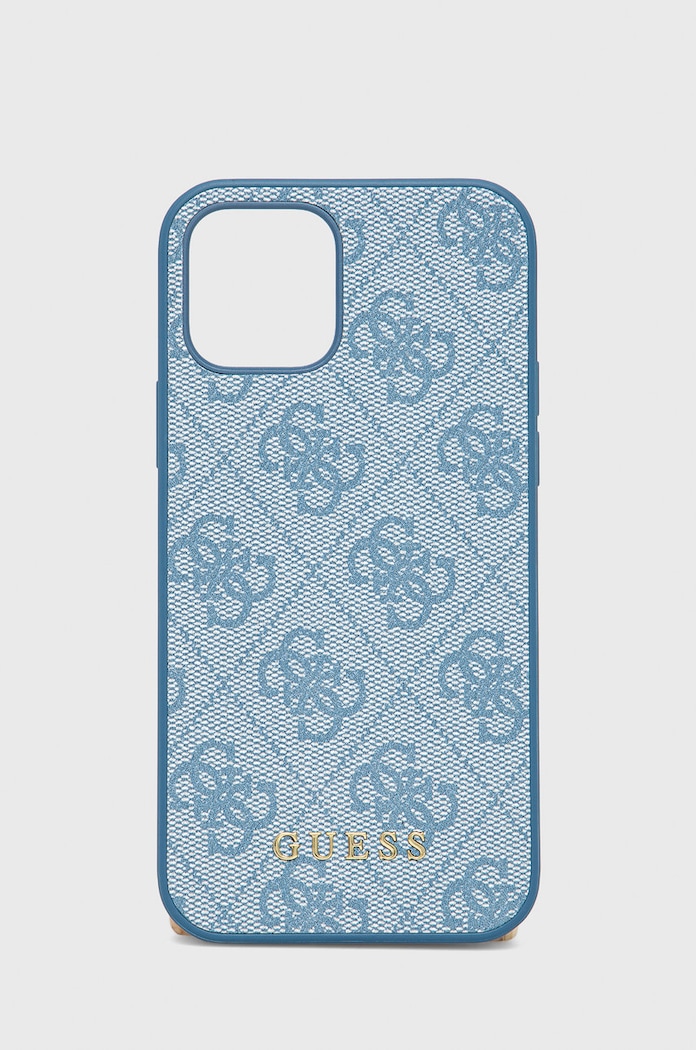 Guess etui na telefon iPhone 12 / 12 Pro 6,1'' na telefon niebieski GUHCP12MG4GFBL