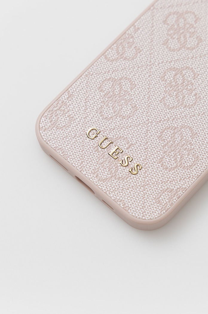 Guess etui na telefon iPhone 12 / 12 Pro 6,1'' GUHCP12MG4GFPI różowy AA00
