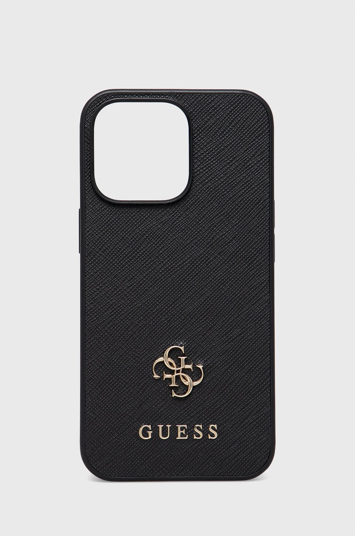 Guess etui na telefon iPhone 13 Pro/ 13 6,1'' na telefon czarny GUHCP13LPS4MK