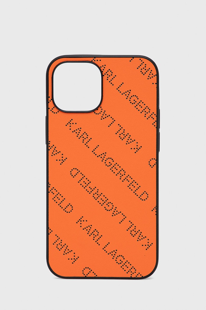 Karl Lagerfeld Etui na telefon iPhone 13 mini 5,4'' pomarańczowy KLHCP13SPTLO