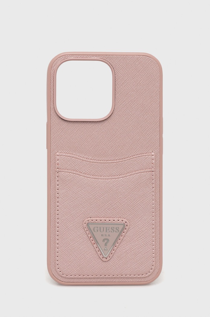 Guess Etui na telefon iPhone 13 Pro / 13 6,1'' różowy GUHCP13LPSATPP