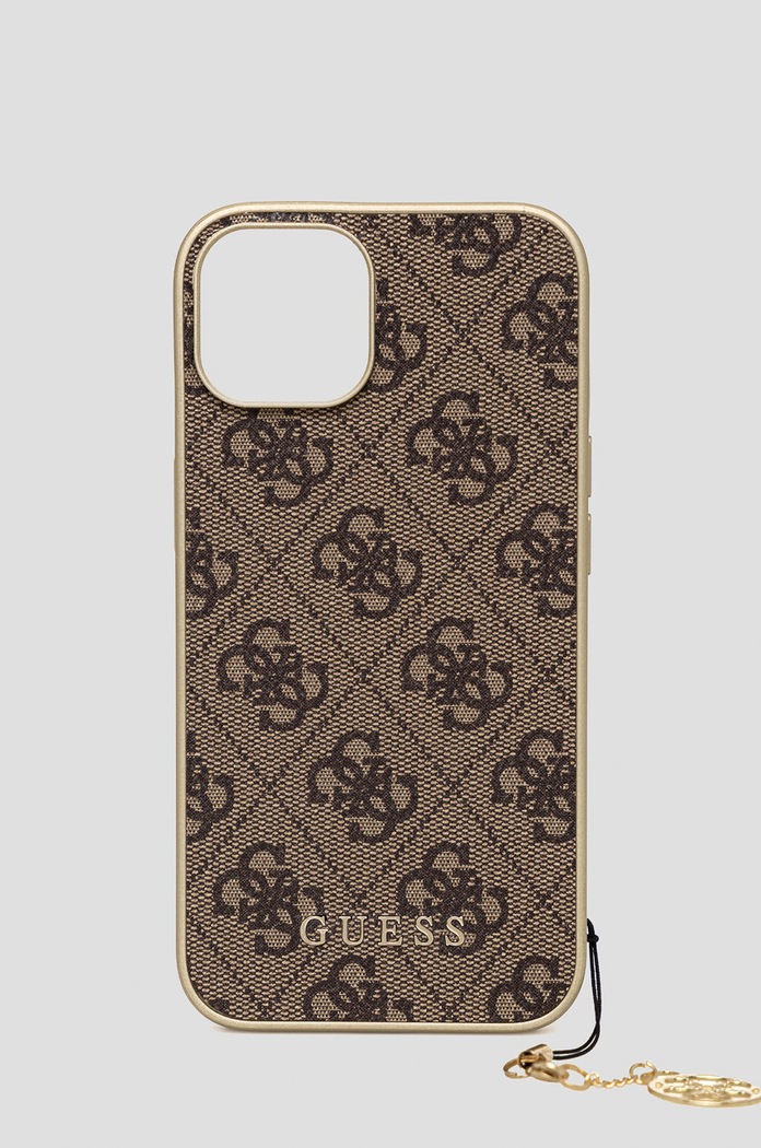 Guess Etui na telefon iPhone 14 6,1" brązowy GUHCP14SGF4GBR