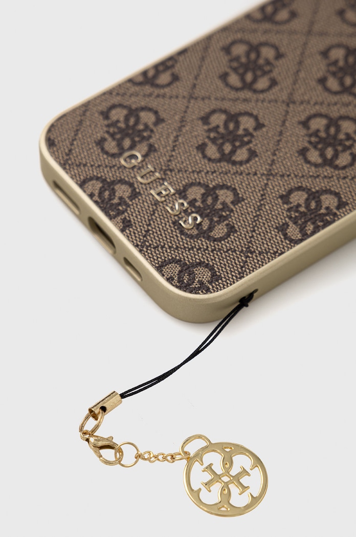 Guess Etui na telefon iPhone 14 6,1" GUHCP14SGF4GBR brązowy AA00