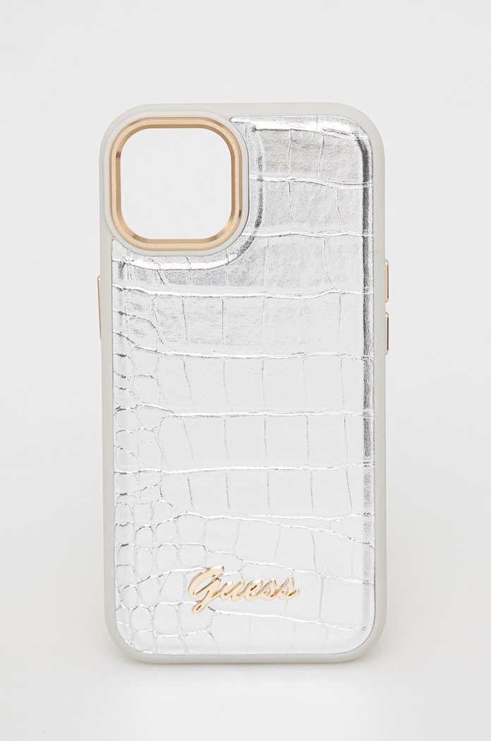 Guess etui na telefon iPhone 14 6,1" na telefon srebrny GUHCP14SHGCRHS