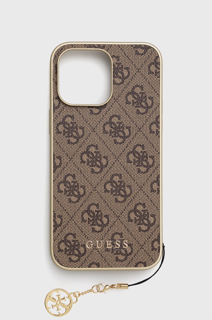 Guess Etui na telefon iPhone 14 Pro Max 6,7" brązowy GUHCP14XGF4GBR