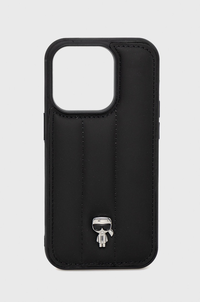 Karl Lagerfeld telefon tok Iphone 14 Pro 6,1" telefonhoz fekete KLHCP14LPSQPK