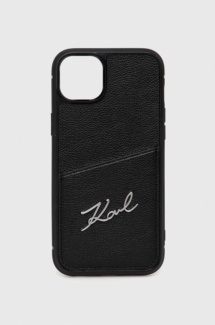 Obal na telefon Karl Lagerfeld iPhone 14 Plus 6,7" na mobil černá KLHCP14MCSSK