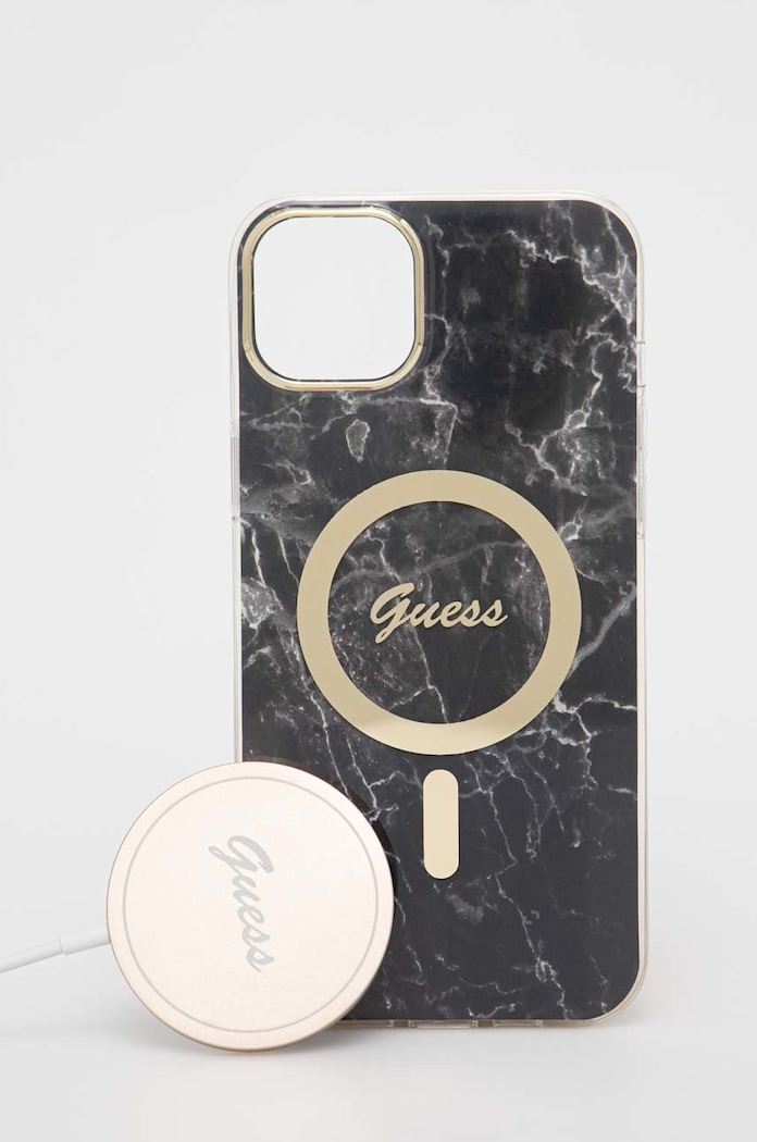 Pouzdro na telefon a nabíječka Guess iPhone 14 Plus 6,7'' na mobil černá GUBPP14MHMEACSK