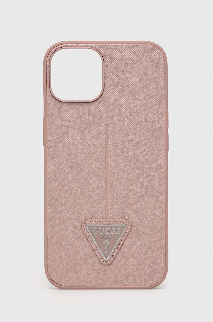 Guess Etui na telefon iPhone 14 6,1'' różowy GUHCP14SPSATLP