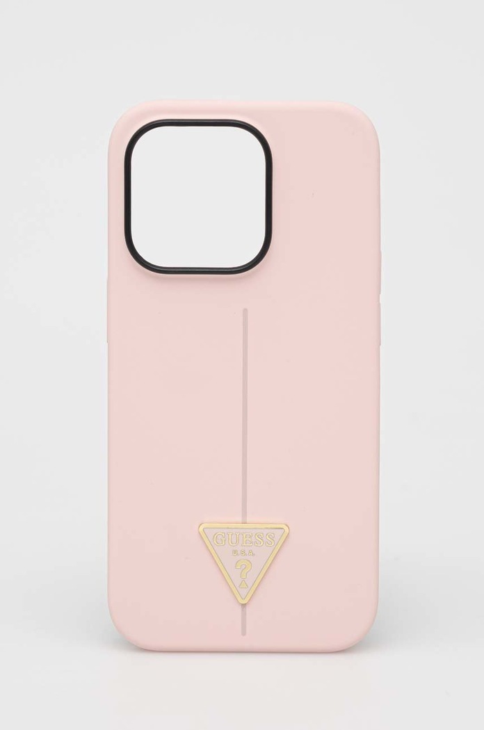 Guess etui na telefon iPhone 14 Pro 6,1'' na telefon różowy GUHCP14LSLTGP