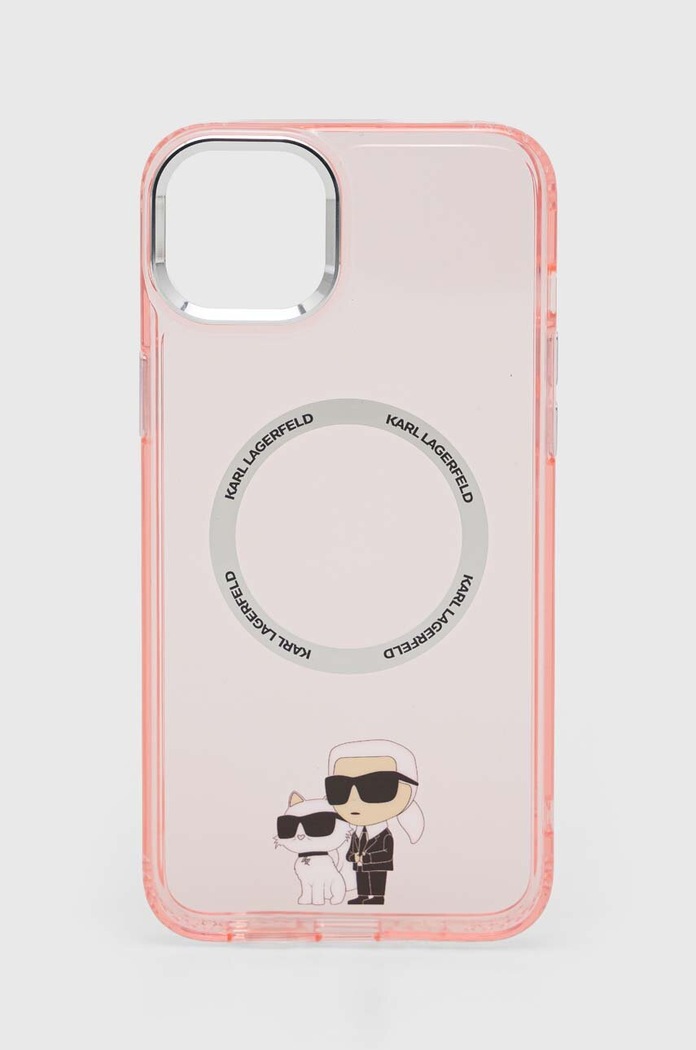 Karl Lagerfeld etui na telefon iPhone 14 Plus 6,7'' na telefon różowy KLHMP14MHNKCIP