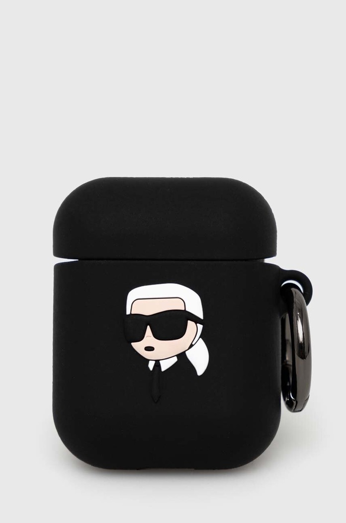 Kryt na airpods Karl Lagerfeld AirPods 1/2 cover černá KLA2RUNIKK
