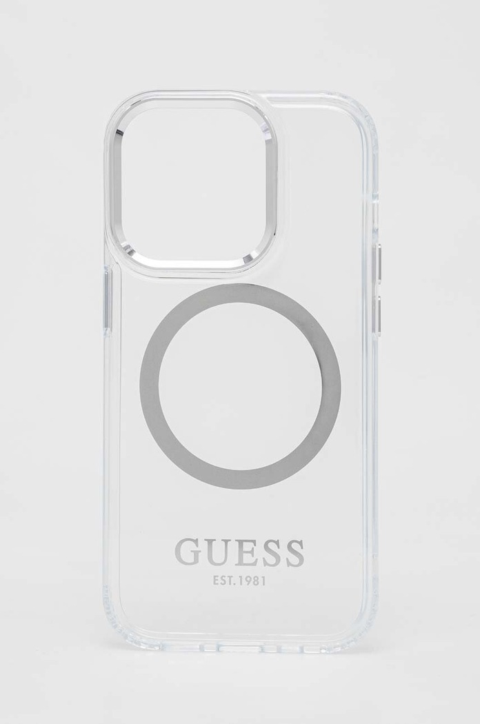 Θήκη κινητού Guess iPhone 14 Pro 6,1" για τηλέφωνο ασημί GUHMP14LHTRMS
