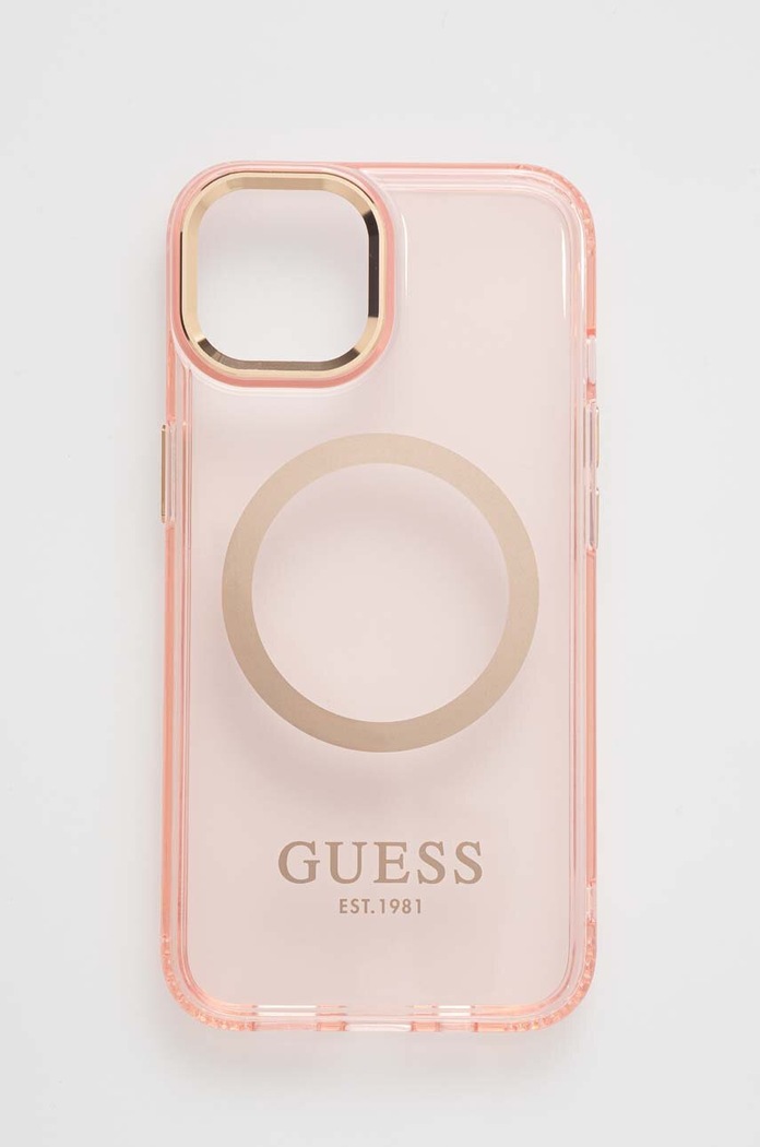 Guess etui pentru telefon iPhone 14 6,1" pentru telefon roz GUHMP14SHTCMP