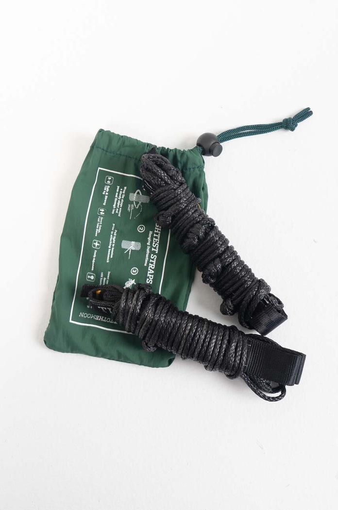 Laná na upevnenie hojdacej siete Ticket to The Moon Lightest Straps 2-pak TMLSTRAP čierna AA00