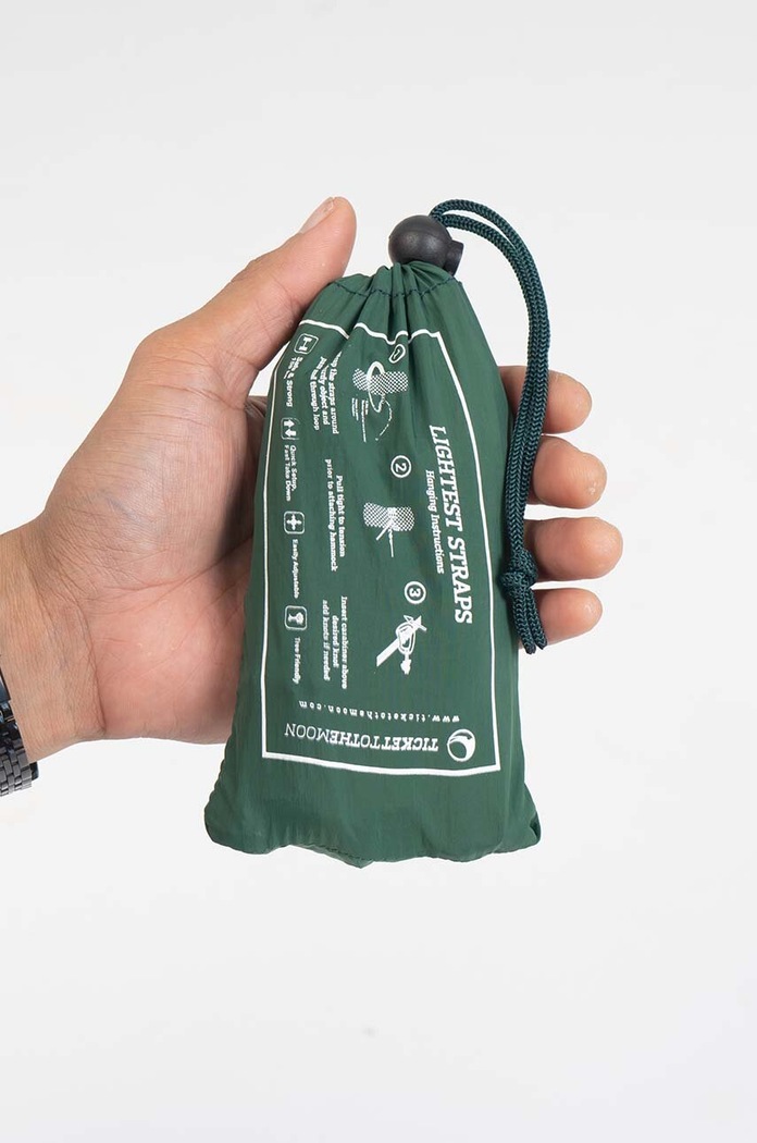 Laná na upevnenie hojdacej siete Ticket to The Moon Lightest Straps 2-pak čierna TMLSTRAP