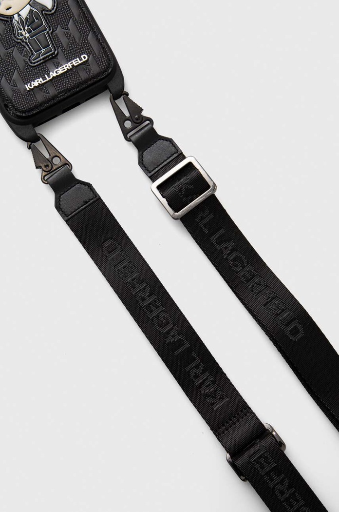 Akcesoria Karl Lagerfeld etui na telefon iPhone 14 Pro 6.1" KLHCP14LCSAKHPKK czarny