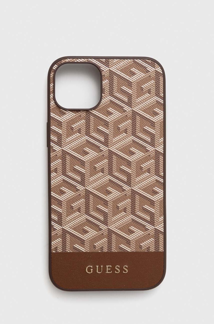 Puzdro na mobil Guess iPhone 14 Plus 6,7" na mobil hnedá GUHMP14MHGCFSEW