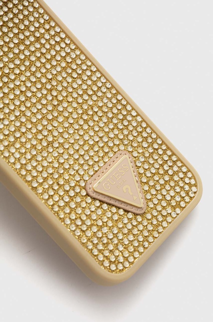 Puzdro na mobil Guess iPhone 14 6,1" GUHCP14SHDGTPD zlatá AA00