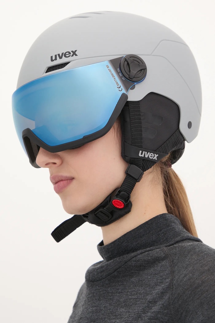 Lyžařská přilba Uvex Wanted Visor šedá 56.6.262