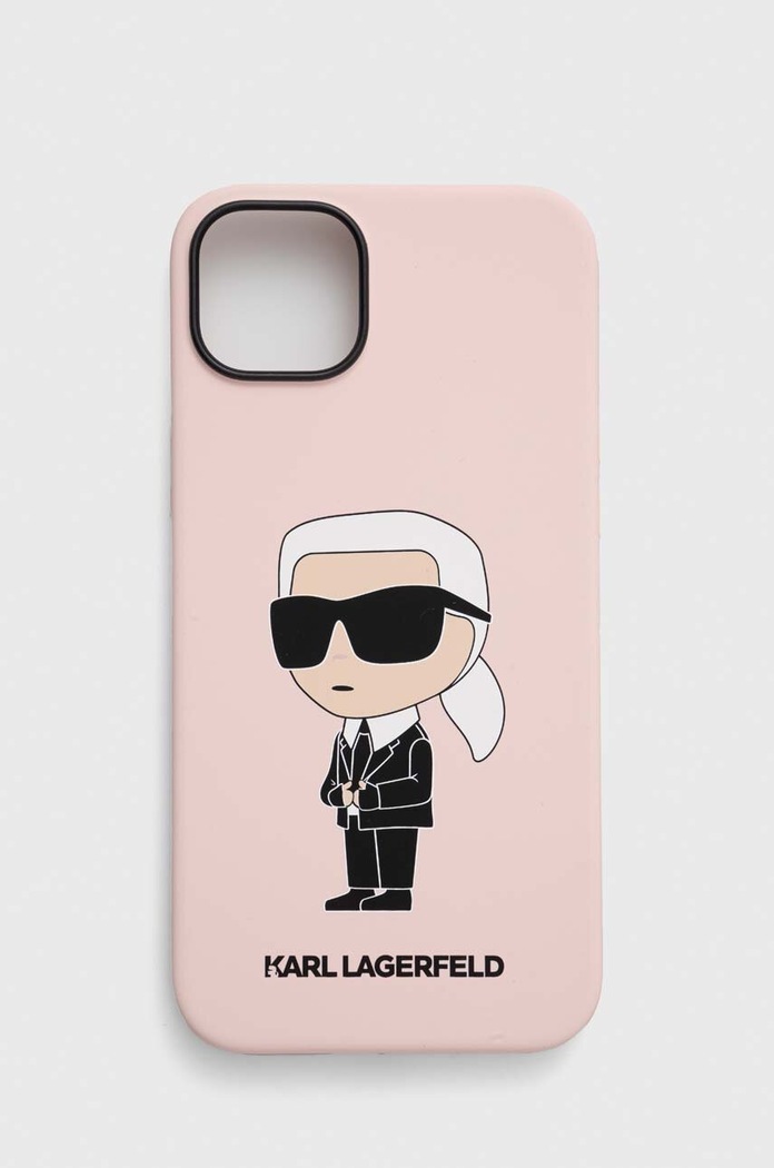 Puzdro na mobil Karl Lagerfeld iPhone 14 Plus 6,7 na mobil ružová KLHCP14MSNIKBCP