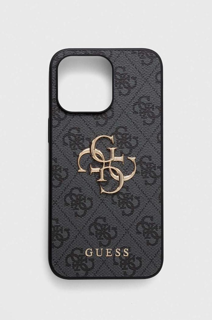 Puzdro na mobil Guess iPhone 15 Pro Max 6.7 nášivka sivá GUHCP15X4GMGGR