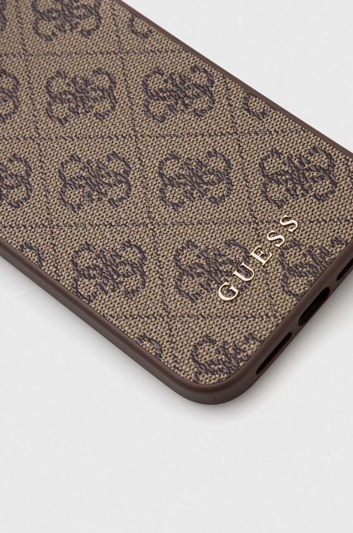 Guess etui na telefon iPhone 15 Pro Max 6.7" GUHCP15XG4GFBR brązowy AA00