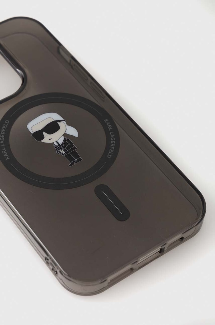 Obal na telefon Karl Lagerfeld iPhone 15 Pro 6.1 KLHMP15LHFCKNOK černá AA00