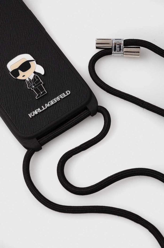Karl Lagerfeld Husă pentru telefon iPhone 15 6.1 KLHCP15SSASKNPSK negru AA00