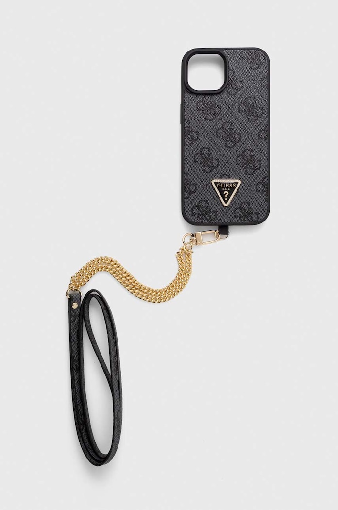 Guess etui na telefon iPhone 15 6.1 na telefon czarny GUHCP15SP4TDSCPK