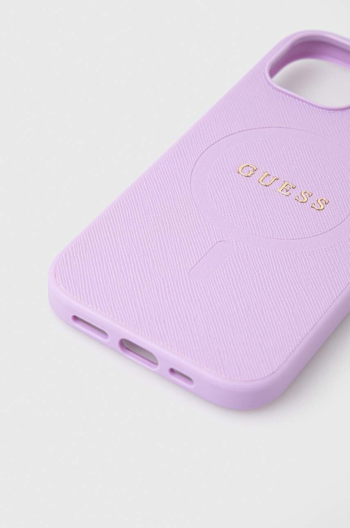 Guess Etui na telefon iPhone 15 6.1 GUHMP15SPSAHMCU fioletowy AA00