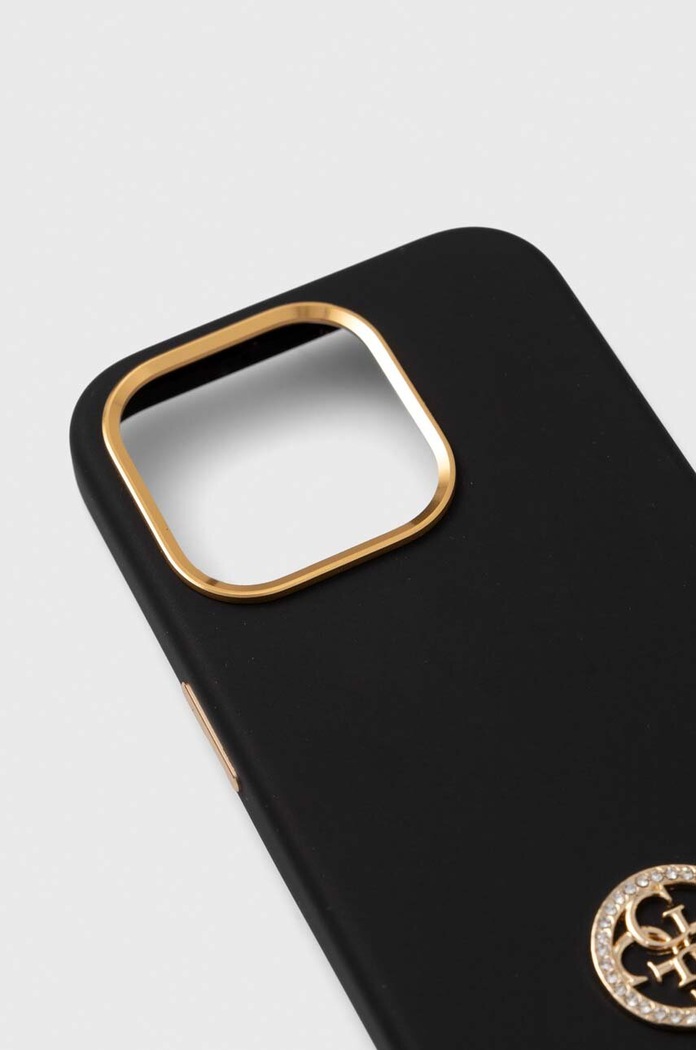 Guess Husă pentru telefon iPhone 15 Pro 6.1 GUHCP15LM4DGPK negru AA00