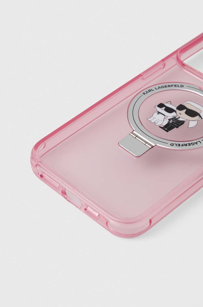 Obal na telefon Karl Lagerfeld iPhone 15 Pro Max 6.7 KLHMP15XHMRSKCP růžová AA00