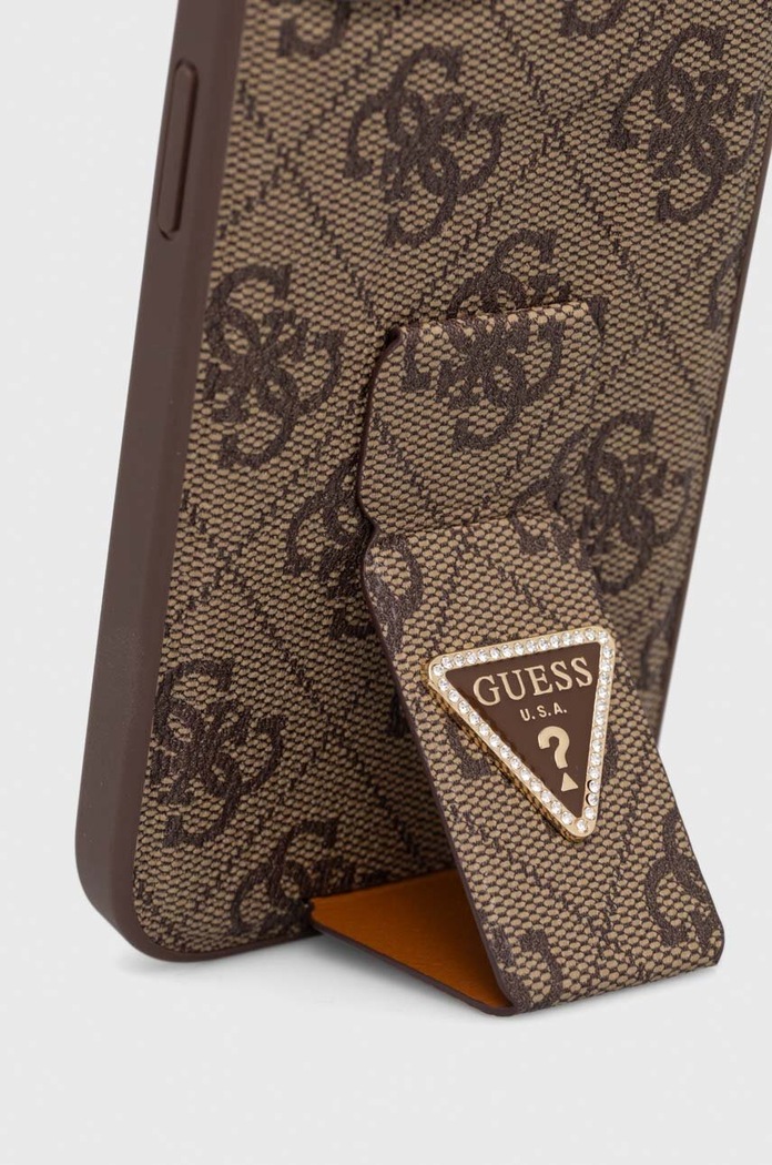 Puzdro na mobil Guess iPhone 15 / 14 / 13 6.1'' hnedá GUHCP15SPGS4TDW