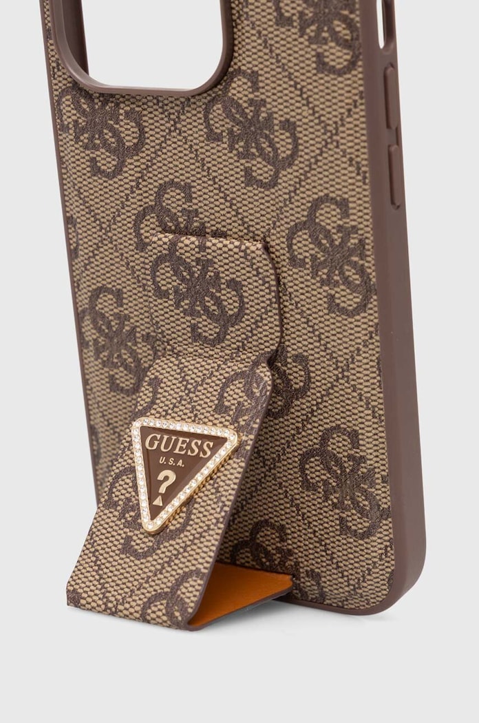 Guess etui na telefon iPhone 15 Pro 6.1'' GUHCP15LPGS4TDW brązowy AA00
