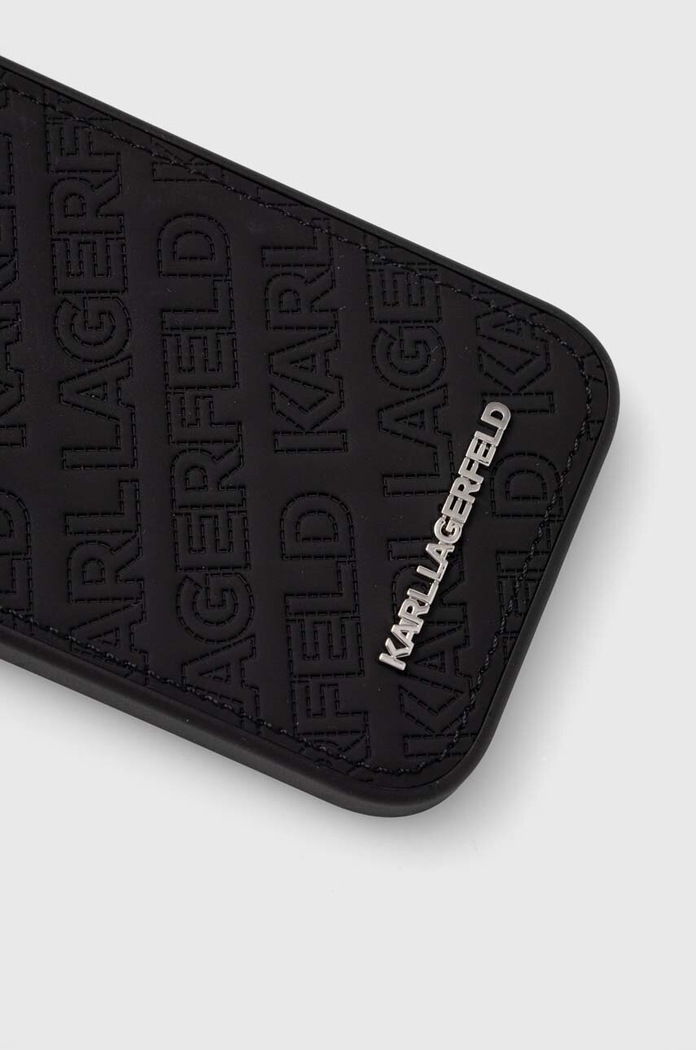Karl Lagerfeld husă pentru telefon iPhone 15 / 14 / 13 6.1'' KLHCP15SPQKPMK negru AA00