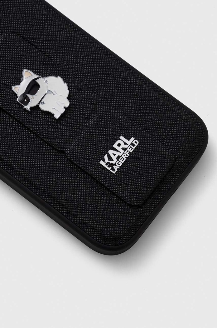 Karl Lagerfeld husă pentru telefon iPhone 15 Pro 6.1'' KLHCP15LGSACHPK negru AA00