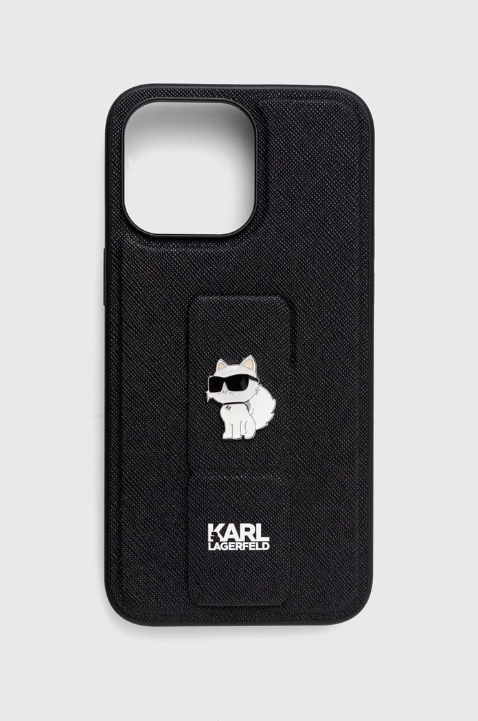 Karl Lagerfeld husă pentru telefon iPhone 15 Pro Max 6.7'' pentru telefon negru KLHCP15XGSACHPK