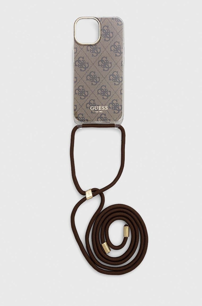 Guess custodia per telefono iPhone 15 / 14 / 13 6.1" GUHCP15SHC4SEW beige AA00