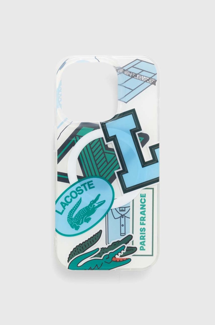 Puzdro na mobil Lacoste iPhone 15 Pro 6.1" na mobil modrá LCHMP15LUPAB