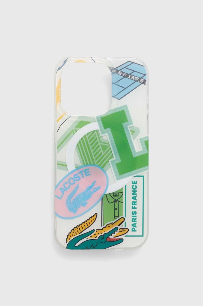 Puzdro na mobil Lacoste iPhone 15 Pro 6.1" na mobil zelená LCHMP15LUPAN