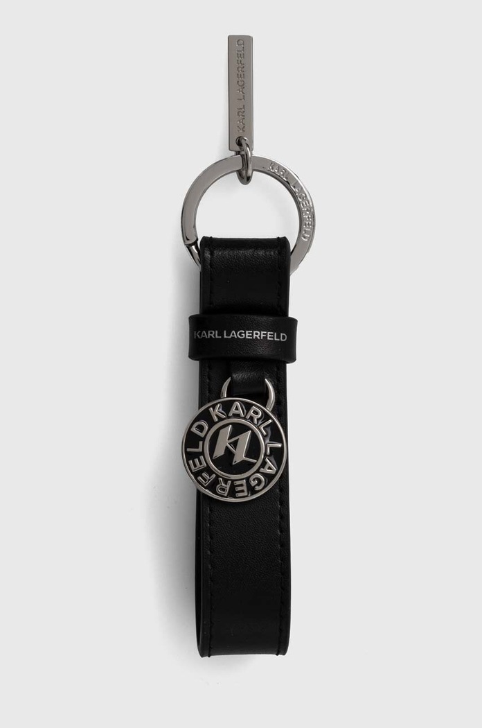 Karl Lagerfeld brelok skórzany czarny 241W3803