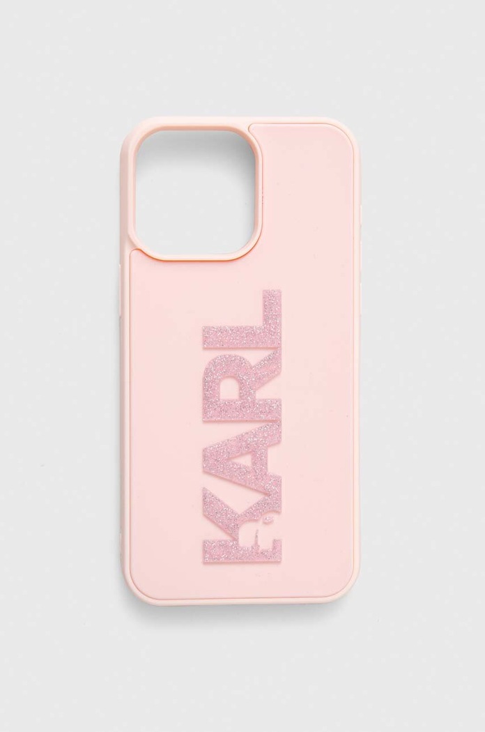 Puzdro na mobil Karl Lagerfeld iPhone 15 Pro Max 6.7" na mobil ružová KLHCP15X3DMBKCP